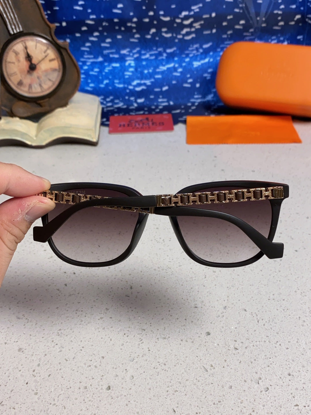 Hermès Fashion Silver Lens Sunglasses for Women - detail image 5