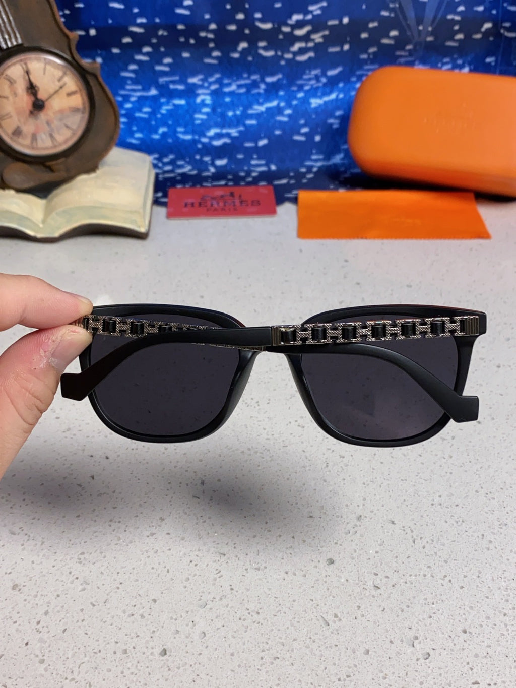 Hermès Fashion Black Lens Sunglasses for Women - detail image 5