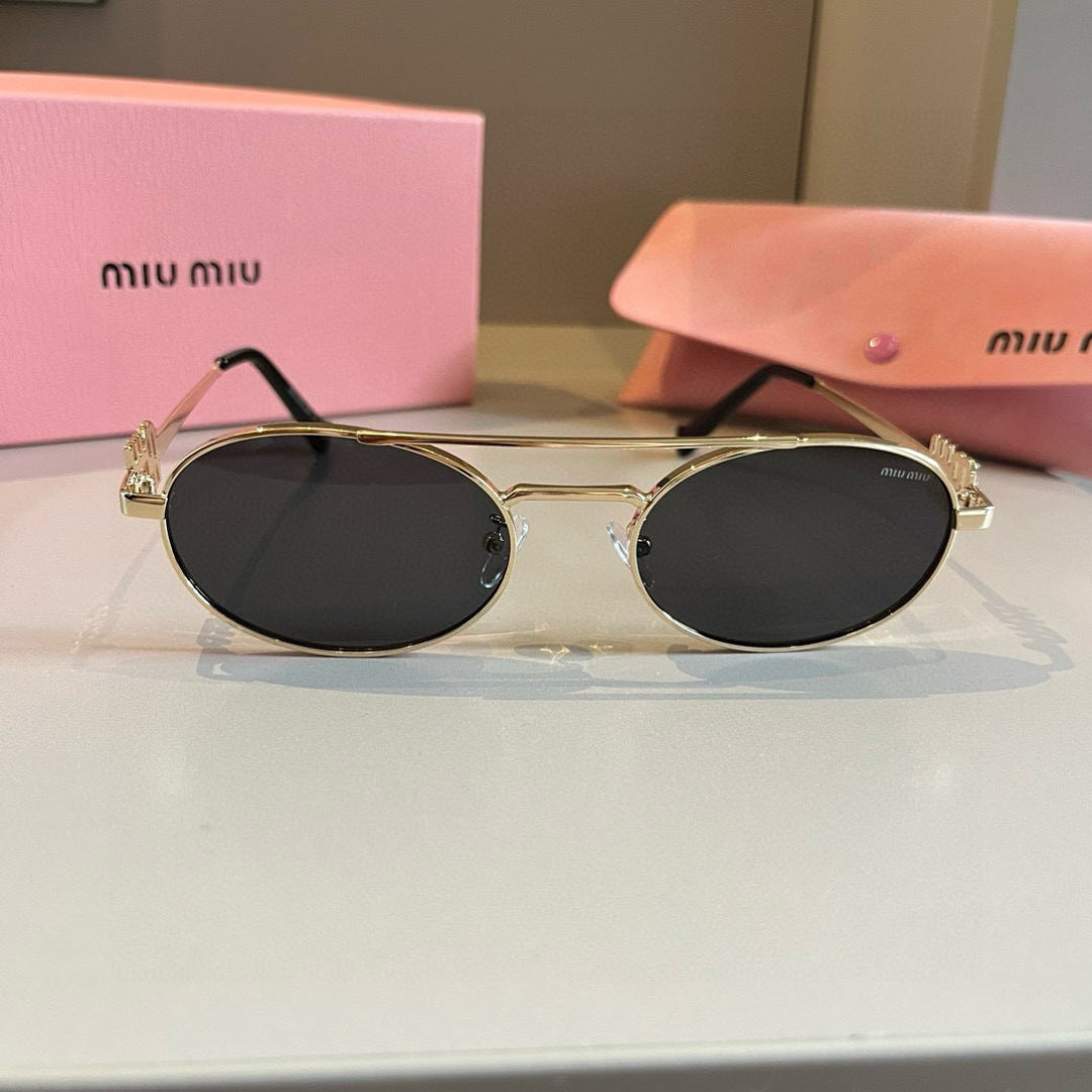 Miu Miu Metal Fashion Brown Lens Sunglasses for Men & Women - 449676 - detail image 4