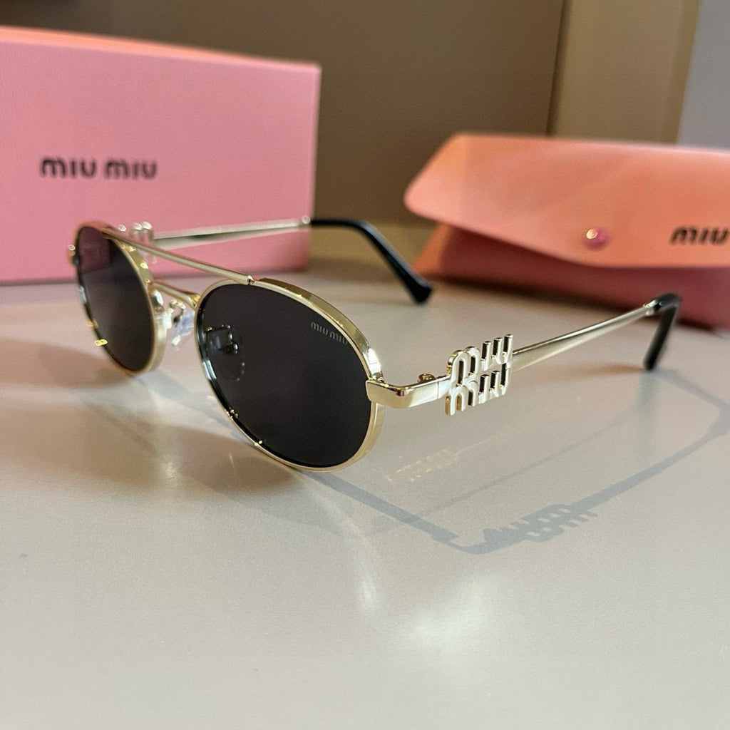 Miu Miu Metal Fashion Brown Lens Sunglasses for Men & Women - 449676 - detail image 2