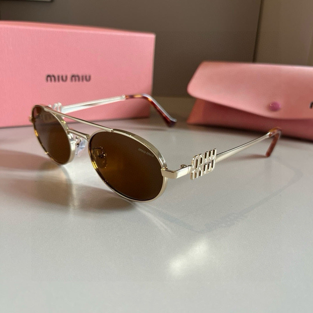 Miu Miu Metal Fashion Brown Lens Sunglasses for Men & Women - 449677 - detail image 2