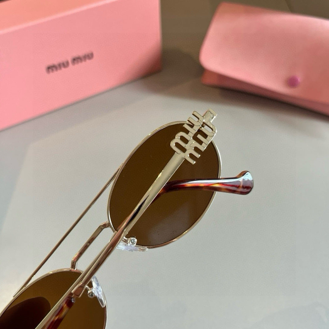 Miu Miu Metal Fashion Brown Lens Sunglasses for Men & Women - 449677 - detail image 7