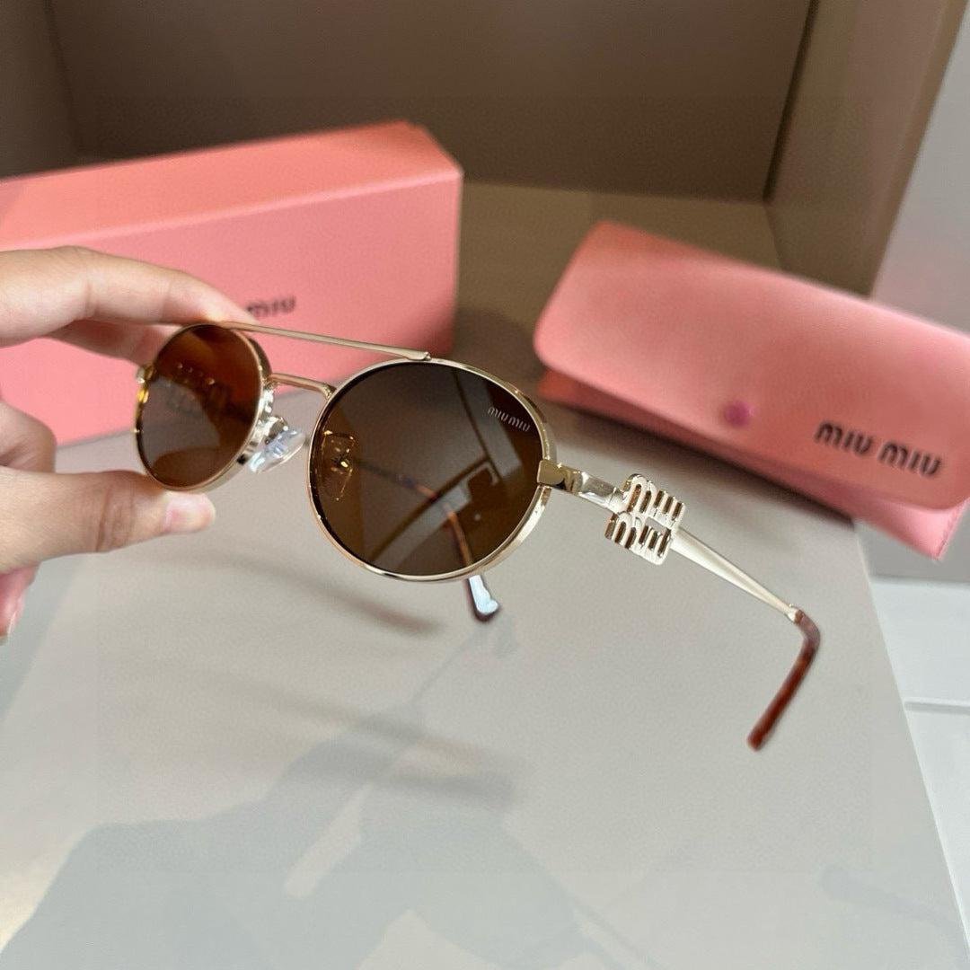 Miu Miu Metal Fashion Brown Lens Sunglasses for Men & Women - 449677 - detail image 4