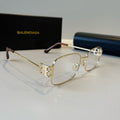 Balenciaga Rectangular Silver Lens Sunglasses for Men & Women - 416139