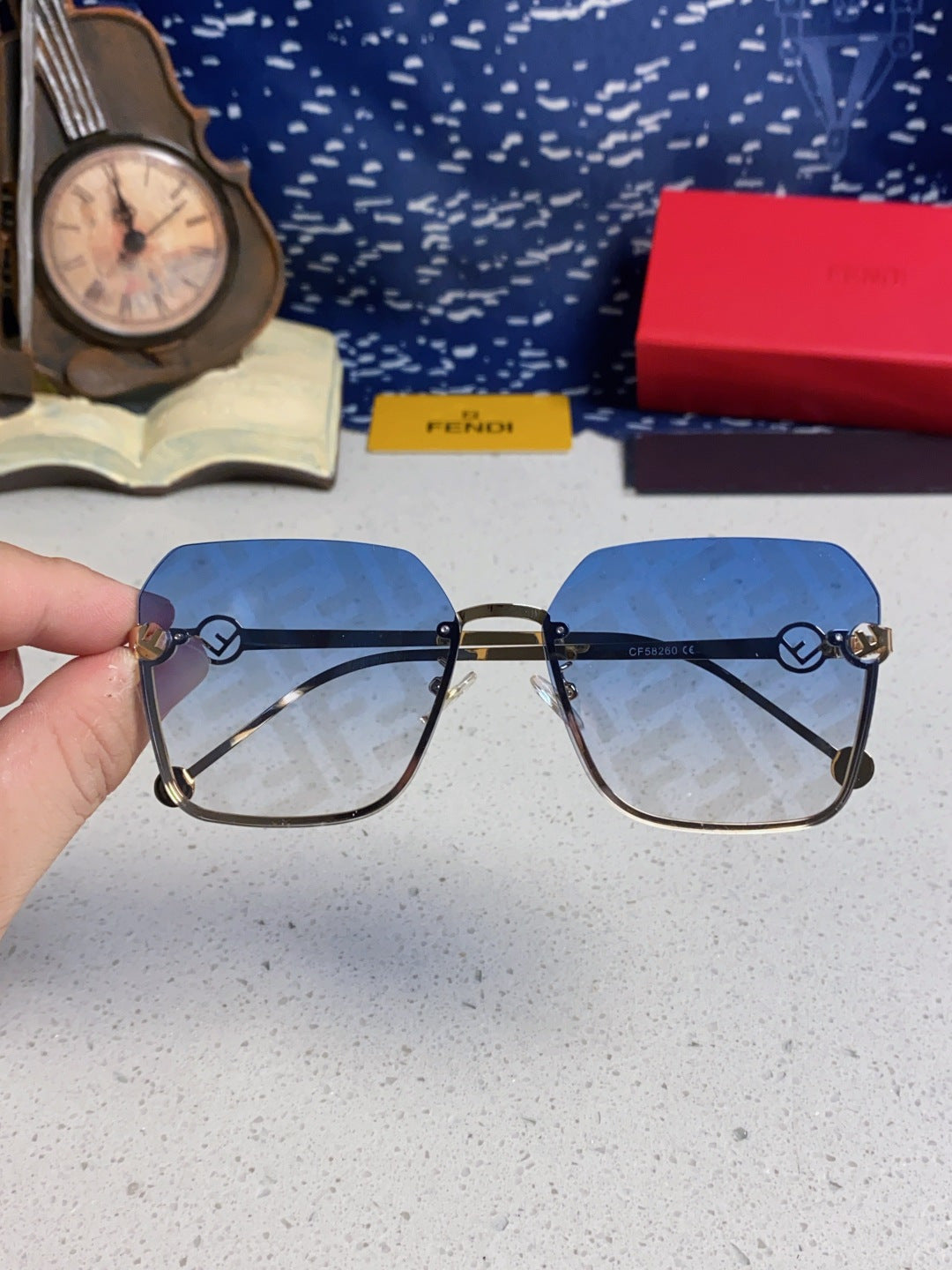 Fendi Fashion Blue Lens Sunglasses for Men & Women - 372466 - detail image 4