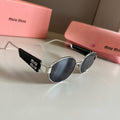 Miu Miu Square Silver Lens Sunglasses for Men & Women - 487583