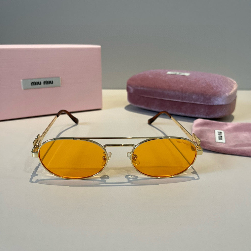 Miu Miu Metal Fashion Orange Lens Sunglasses for Men & Women - 382976 - detail image 2