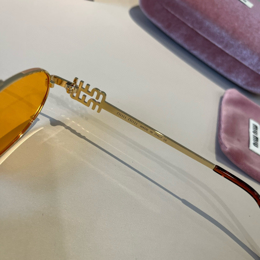Miu Miu Metal Fashion Orange Lens Sunglasses for Men & Women - 382976 - detail image 8