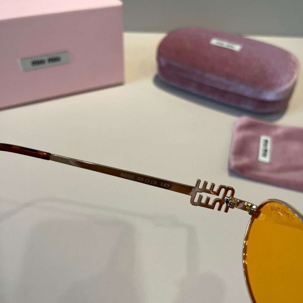 Miu Miu Metal Fashion Orange Lens Sunglasses for Men & Women - 382976 - detail image 9