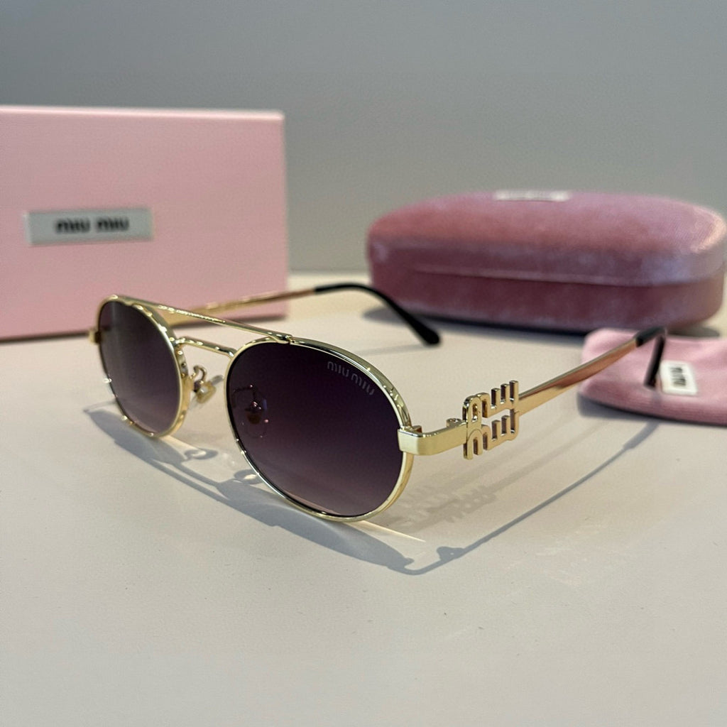 Miu Miu Metal Fashion Brown Lens Sunglasses for Men & Women - 382977 - detail image 3