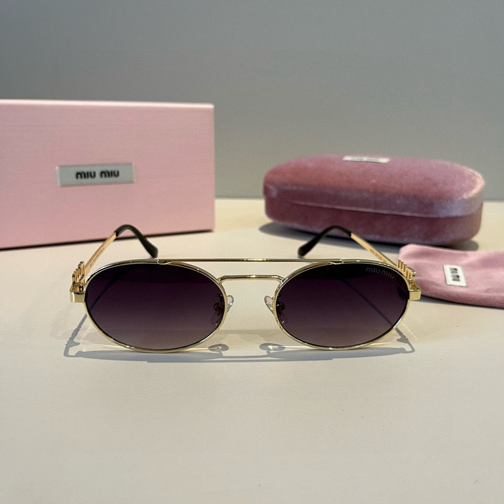 Miu Miu Metal Fashion Brown Lens Sunglasses for Men & Women - 382977 - detail image 2