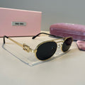 Miu Miu Metal Fashion Red Lens Sunglasses for Men & Women - 382978