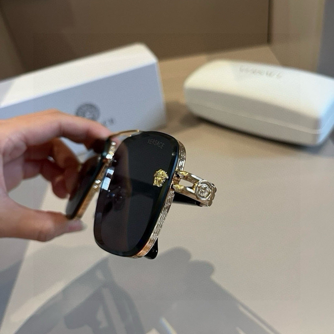 Versace Polarized Fashion Gold Lens Sunglasses for Men - 358828 - detail image 6