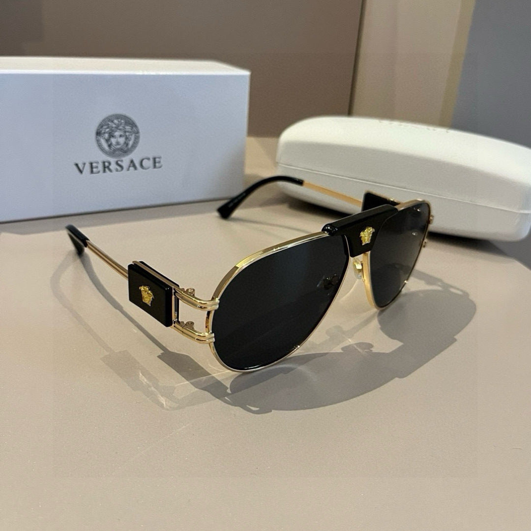 Versace Polarized Fashion Gold Lens Sunglasses for Men & Women - 358830