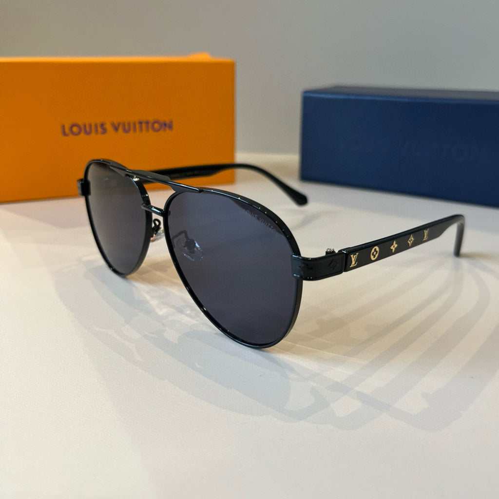 Louis Vuitton Metal Aviator Black Lens Sunglasses for Men & Women - 371433 - detail image 3