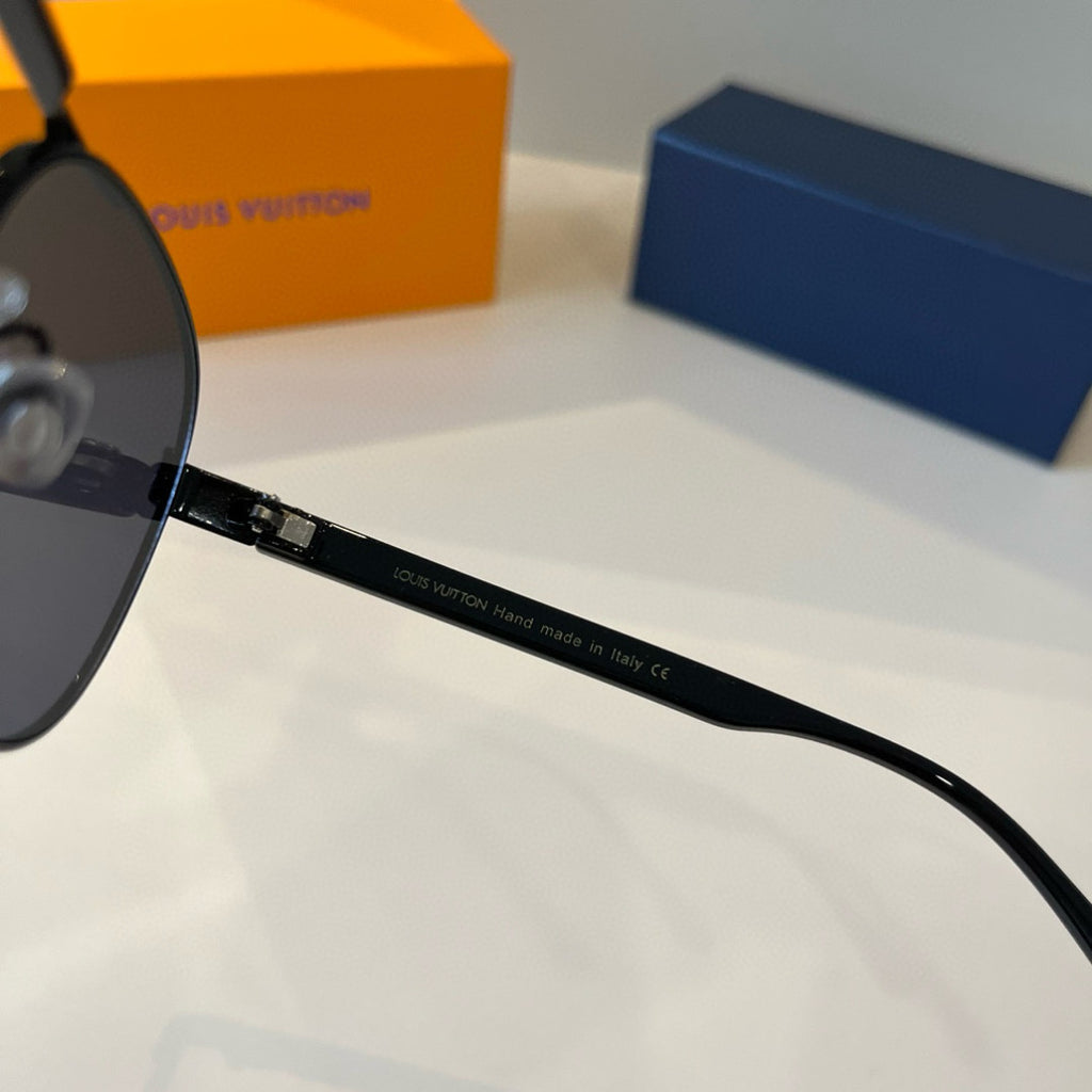 Louis Vuitton Metal Aviator Black Lens Sunglasses for Men & Women - 371433 - detail image 8