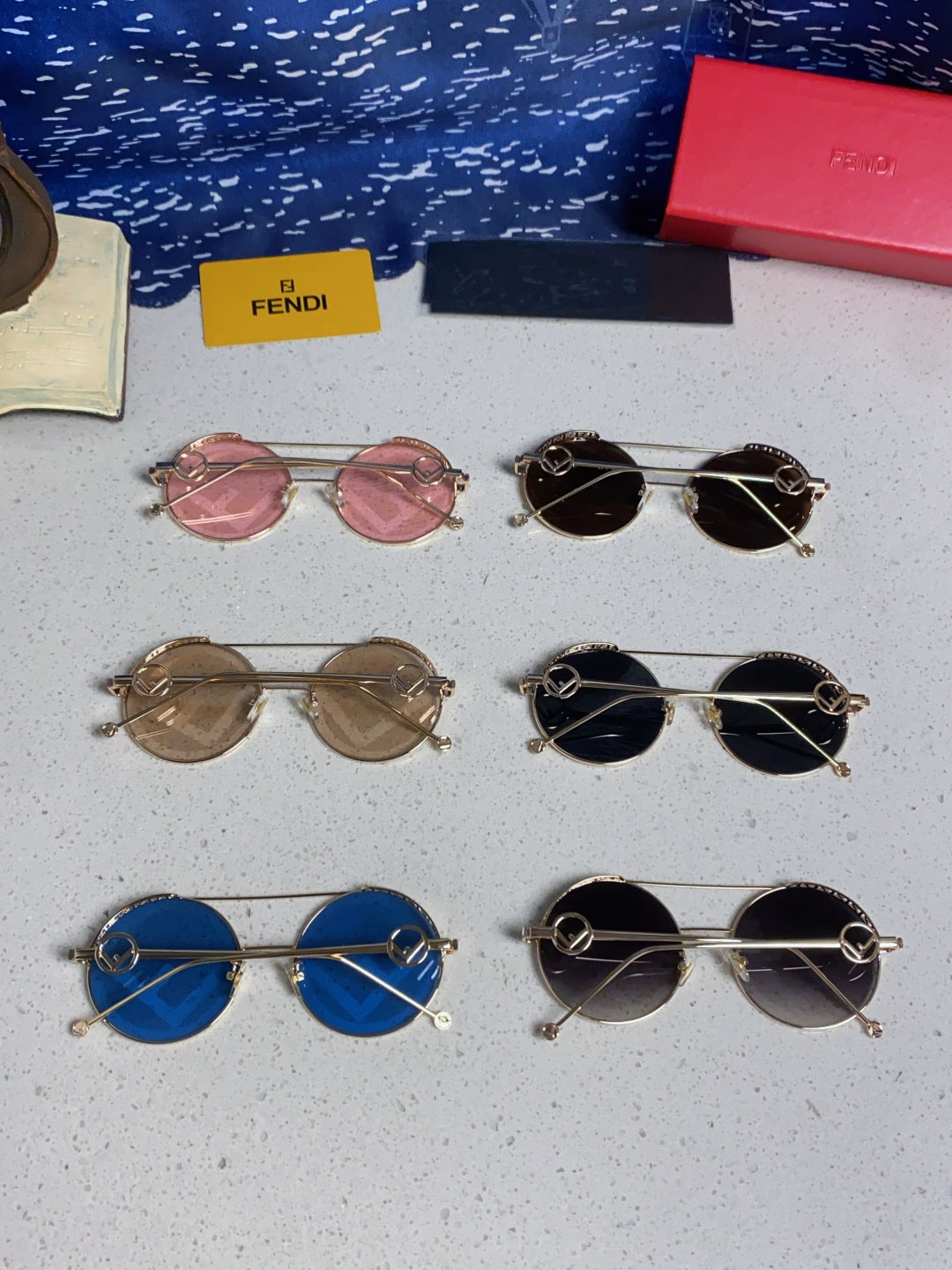 Fendi Round Blue Lens Sunglasses for Men & Women - detail image 10