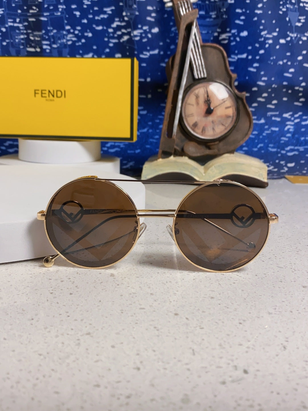 Fendi Round Brown Lens Sunglasses for Men & Women - detail image 8
