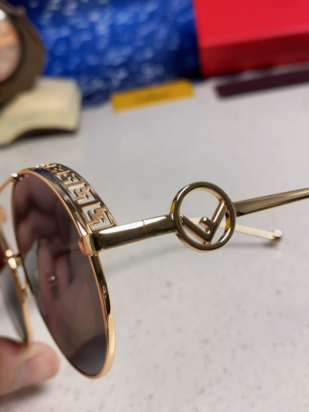 Fendi Round Silver Lens Sunglasses for Men & Women - detail image 7