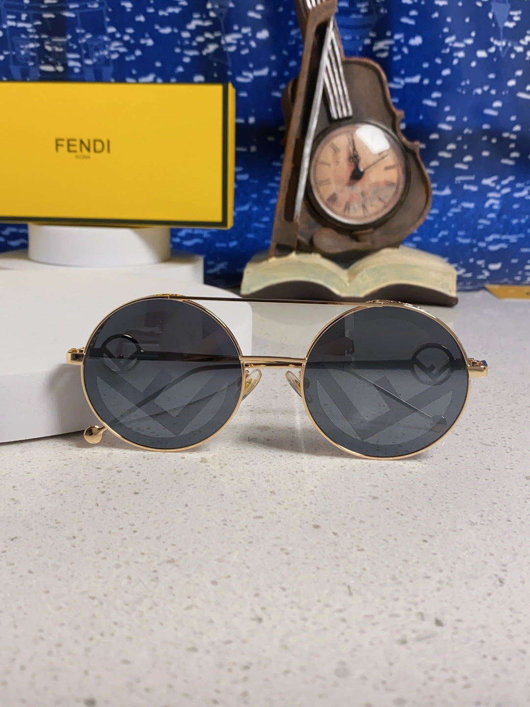 Fendi Round Silver Lens Sunglasses for Men & Women - detail image 8
