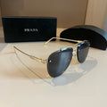 Prada Polarized Fashion Gold Lens Sunglasses for Men - 372119