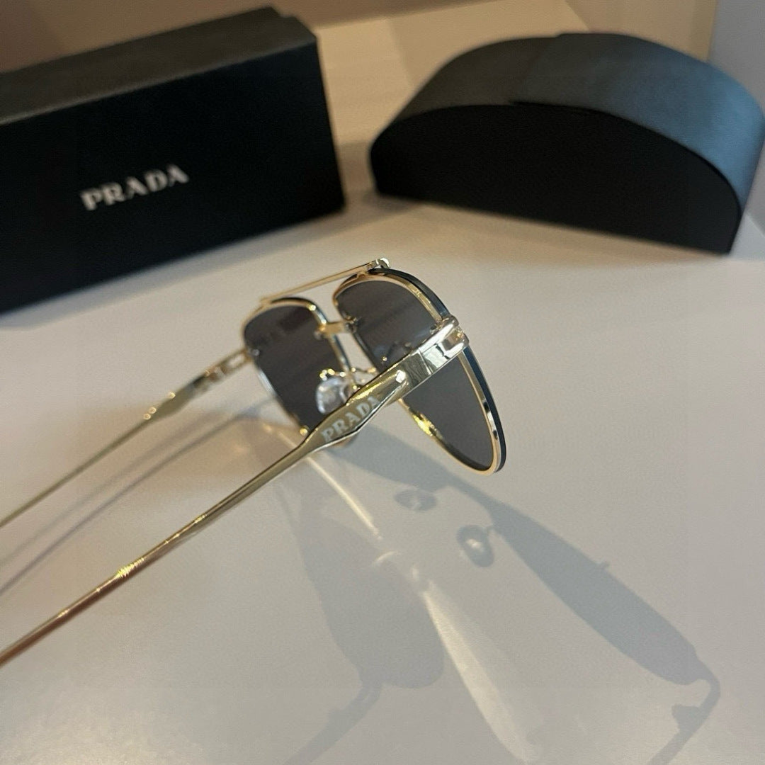 Prada Polarized Fashion Gold Lens Sunglasses for Men - 372119 - detail image 2