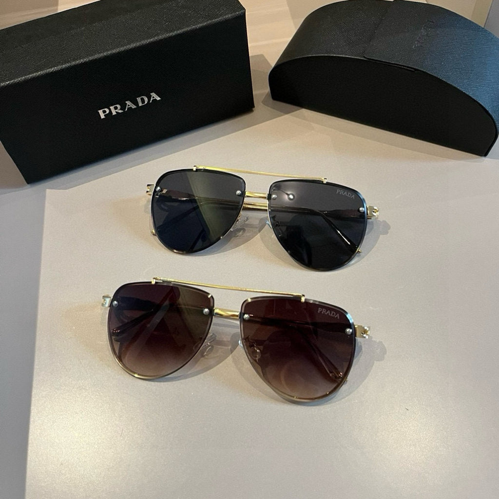 Prada Polarized Fashion Gold Lens Sunglasses for Men - 372119 - detail image 8