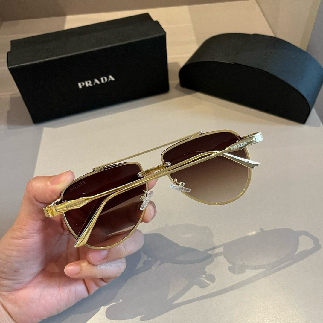 Prada Polarized Fashion Gold Lens Sunglasses for Men - 372120 - detail image 5