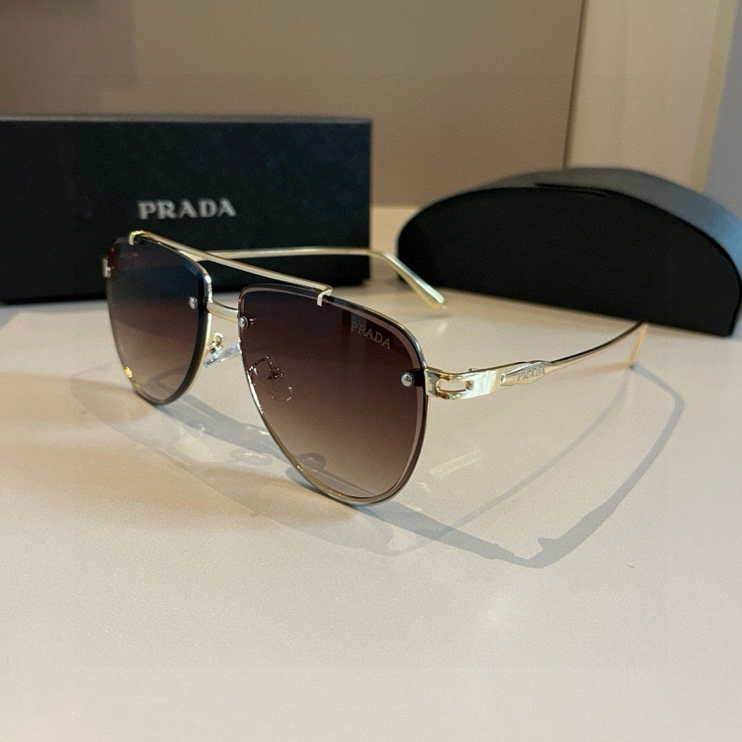 Prada Polarized Fashion Gold Lens Sunglasses for Men - 372120 - detail image 2