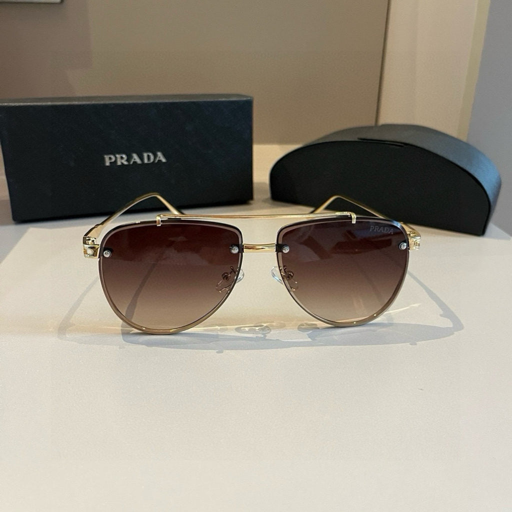 Prada Polarized Fashion Gold Lens Sunglasses for Men - 372120 - detail image 3