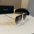 Prada Polarized Fashion Gold Lens Sunglasses for Men - 372120