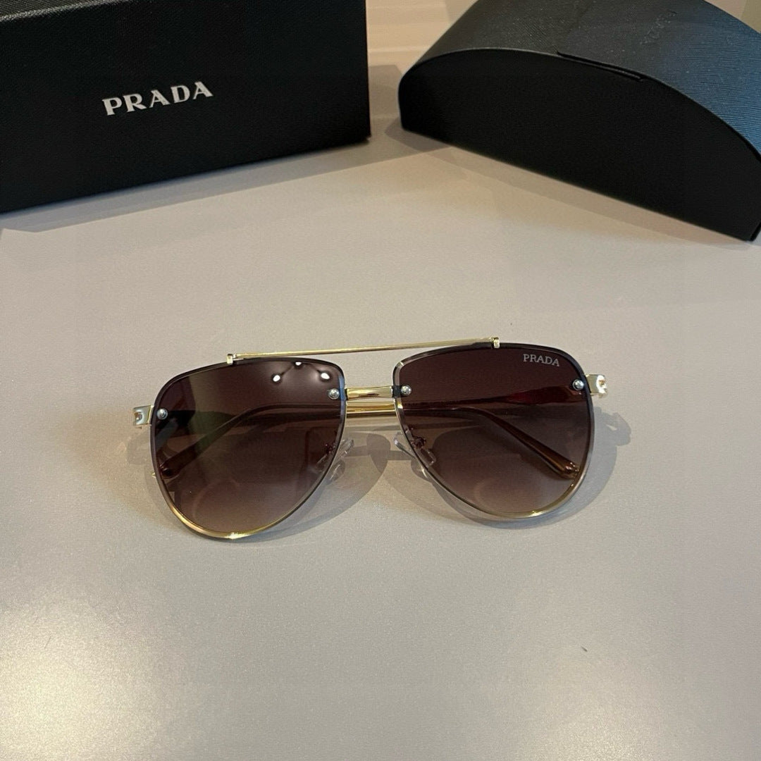 Prada Polarized Fashion Gold Lens Sunglasses for Men - 372120 - detail image 8