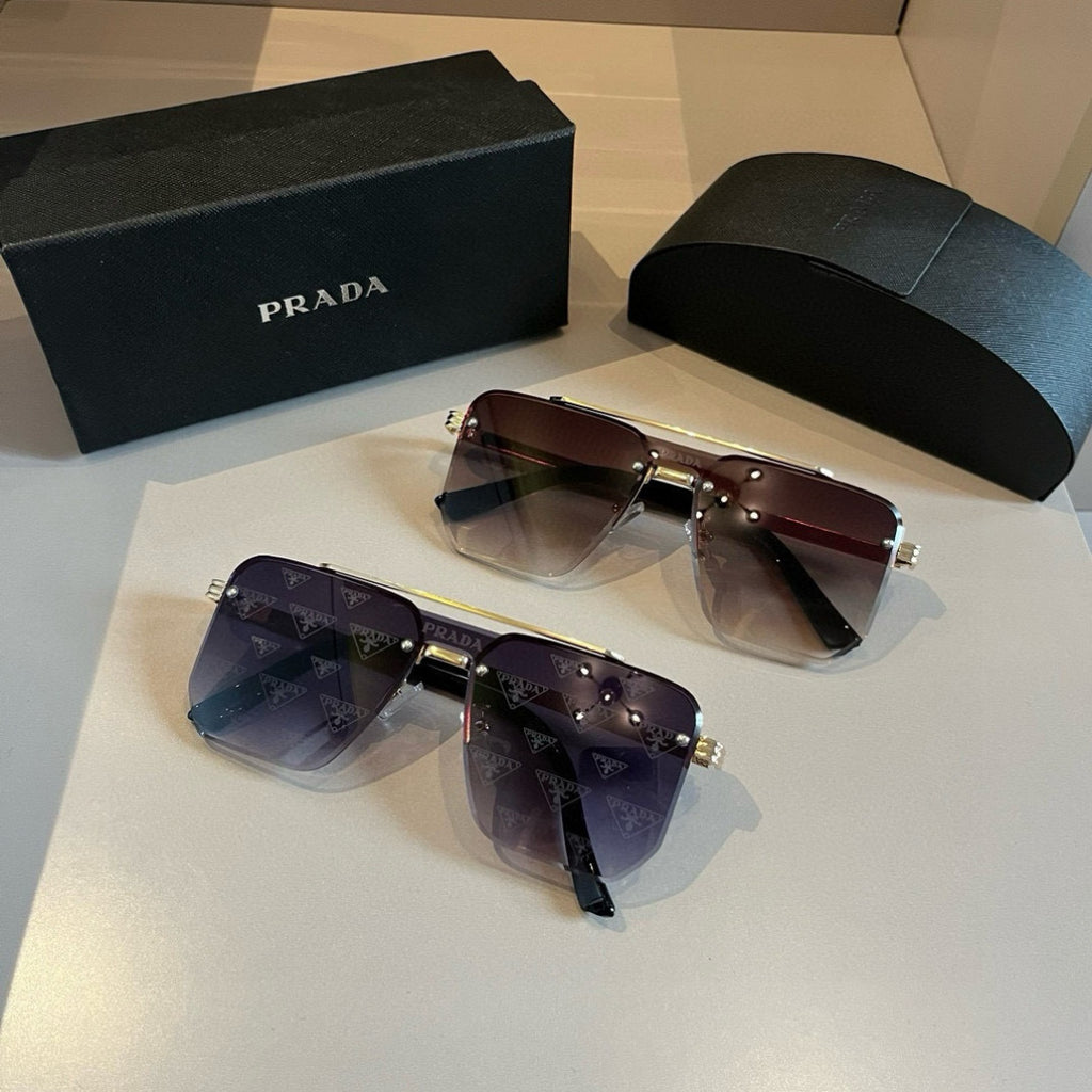 Prada Polarized Fashion Gold Lens Sunglasses for Men - 372122 - detail image 8