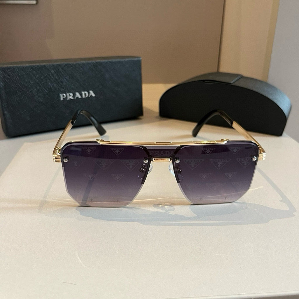 Prada Polarized Fashion Gold Lens Sunglasses for Men - 372122 - detail image 2