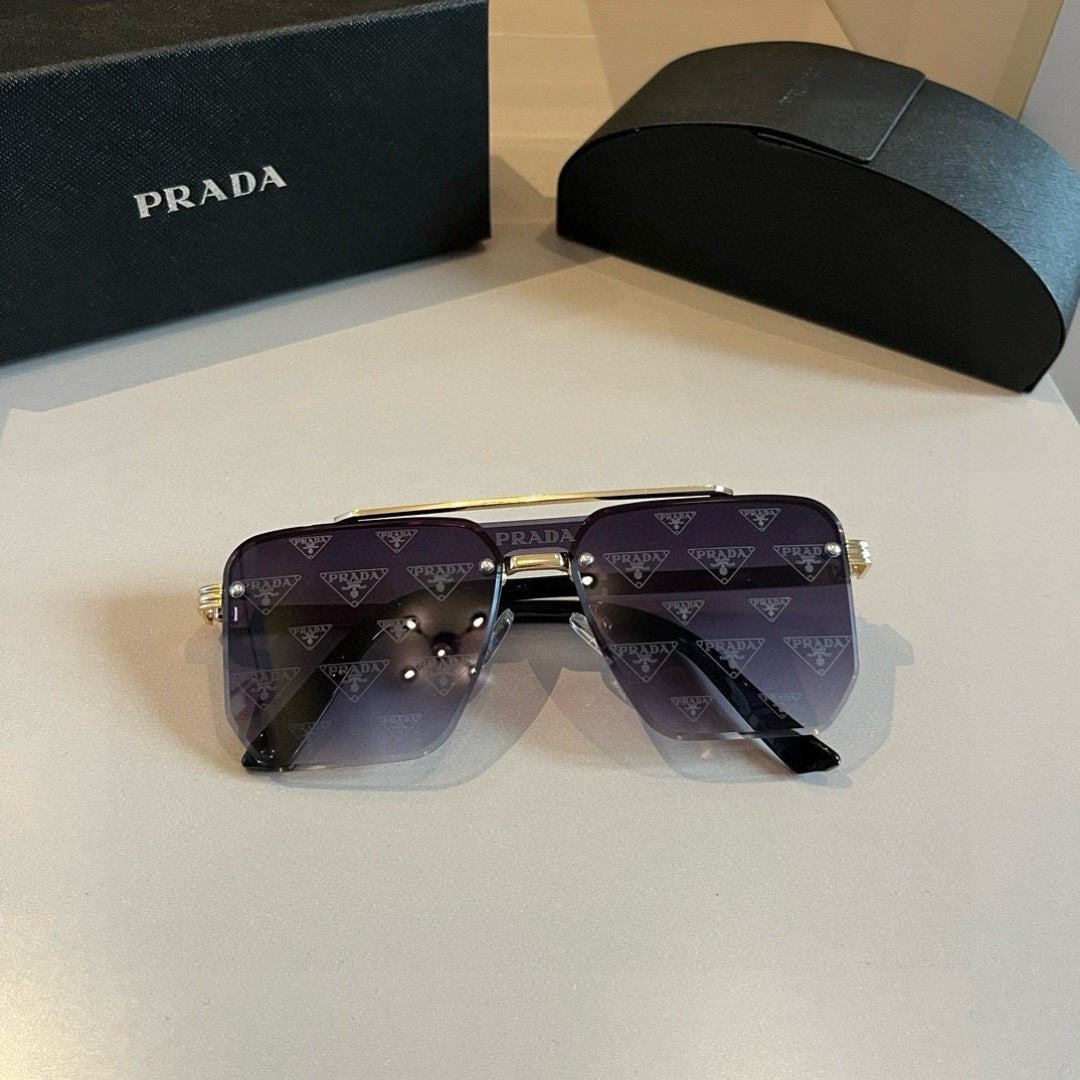 Prada Polarized Fashion Gold Lens Sunglasses for Men - 372122 - detail image 5