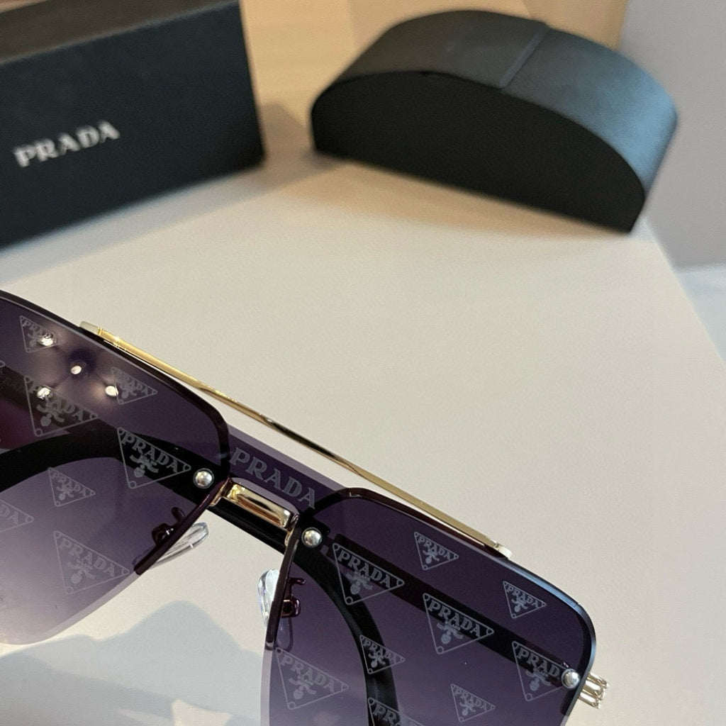 Prada Polarized Fashion Gold Lens Sunglasses for Men - 372122 - detail image 6