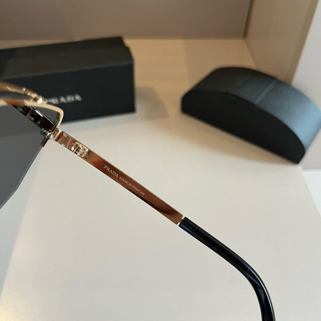 Prada Polarized Fashion Gold Lens Sunglasses for Men - 372123 - detail image 8