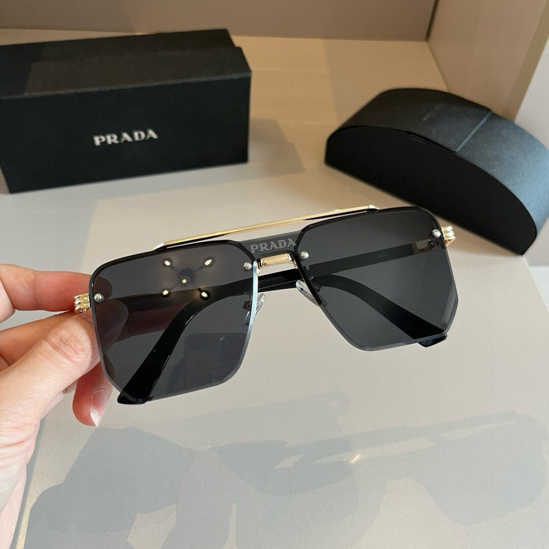Prada Polarized Fashion Gold Lens Sunglasses for Men - 372123 - detail image 6