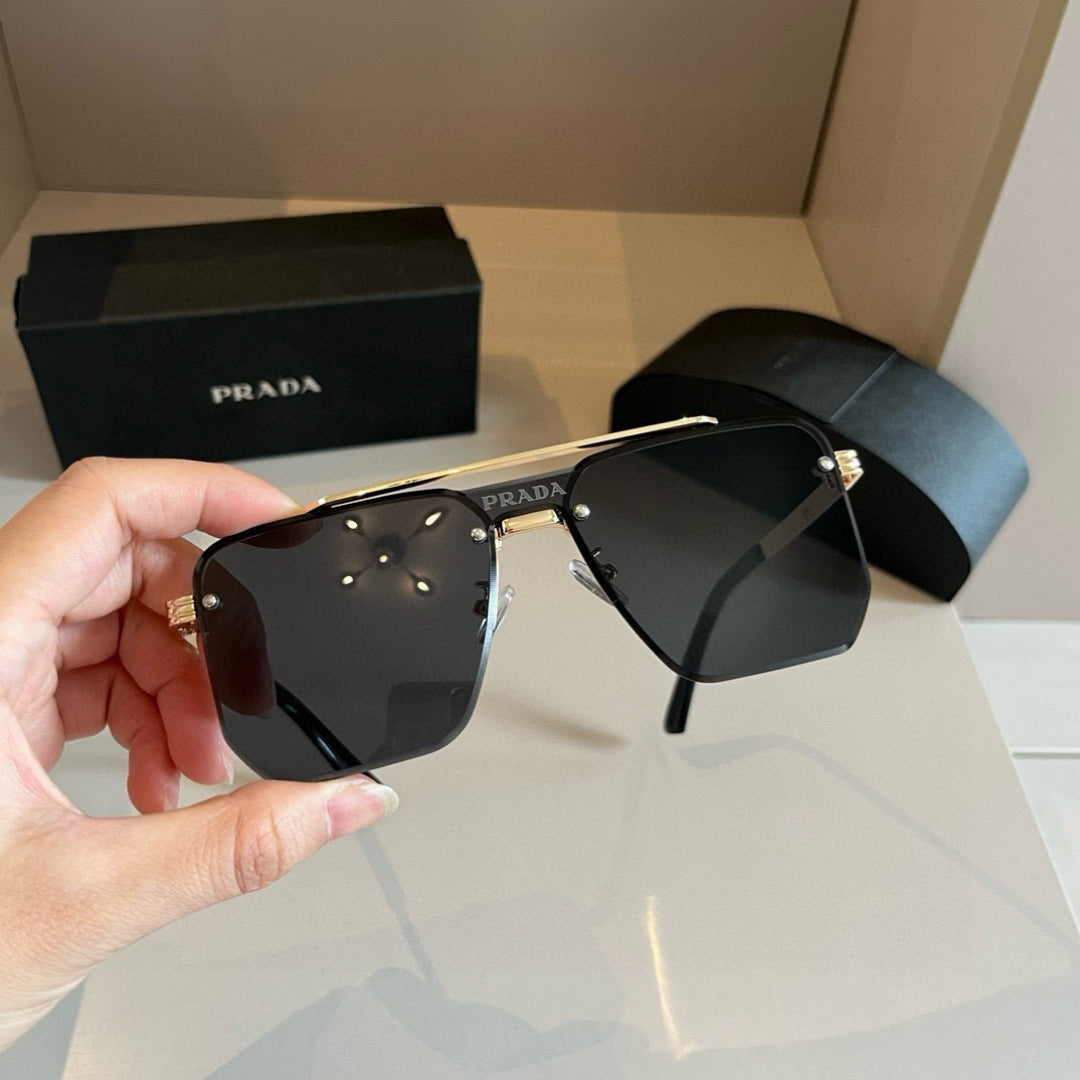 Prada Polarized Fashion Gold Lens Sunglasses for Men - 372123 - detail image 5