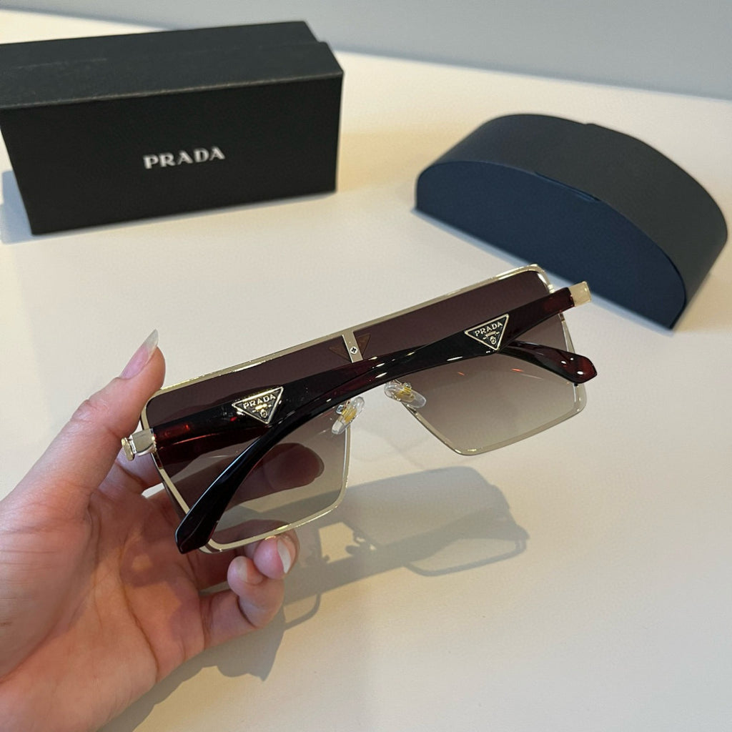 Prada Polarized Fashion Brown Lens Sunglasses for Men - 382648 - detail image 7