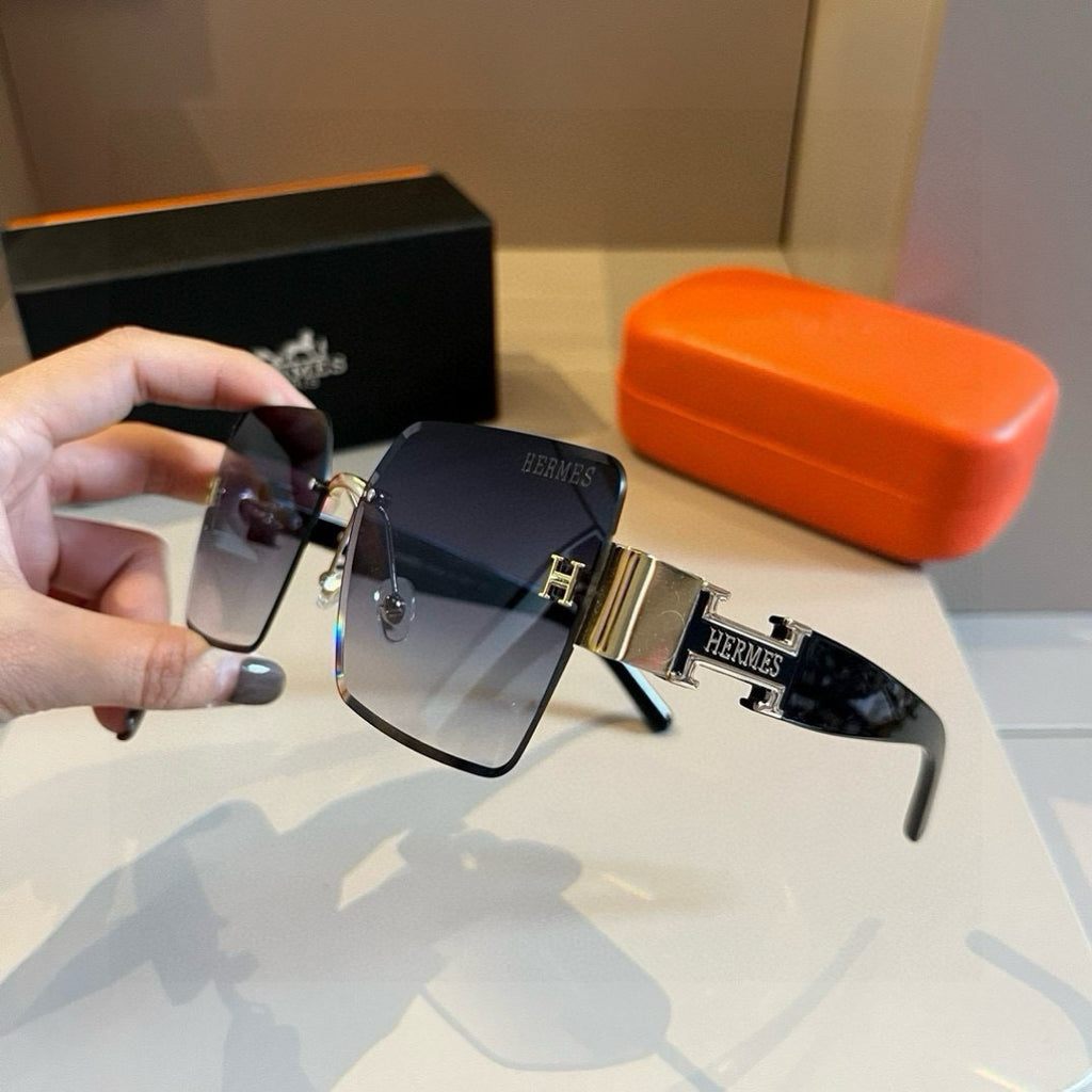 Hermès Oversized Gold Lens Sunglasses for Women - 450025 - detail image 3