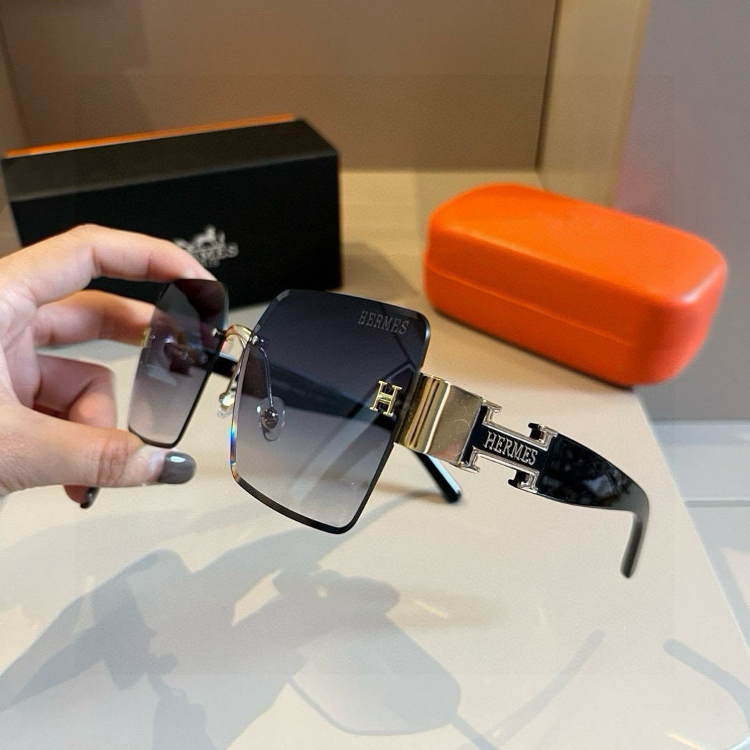 Hermès Oversized Gold Lens Sunglasses for Women - 450025 - detail image 3