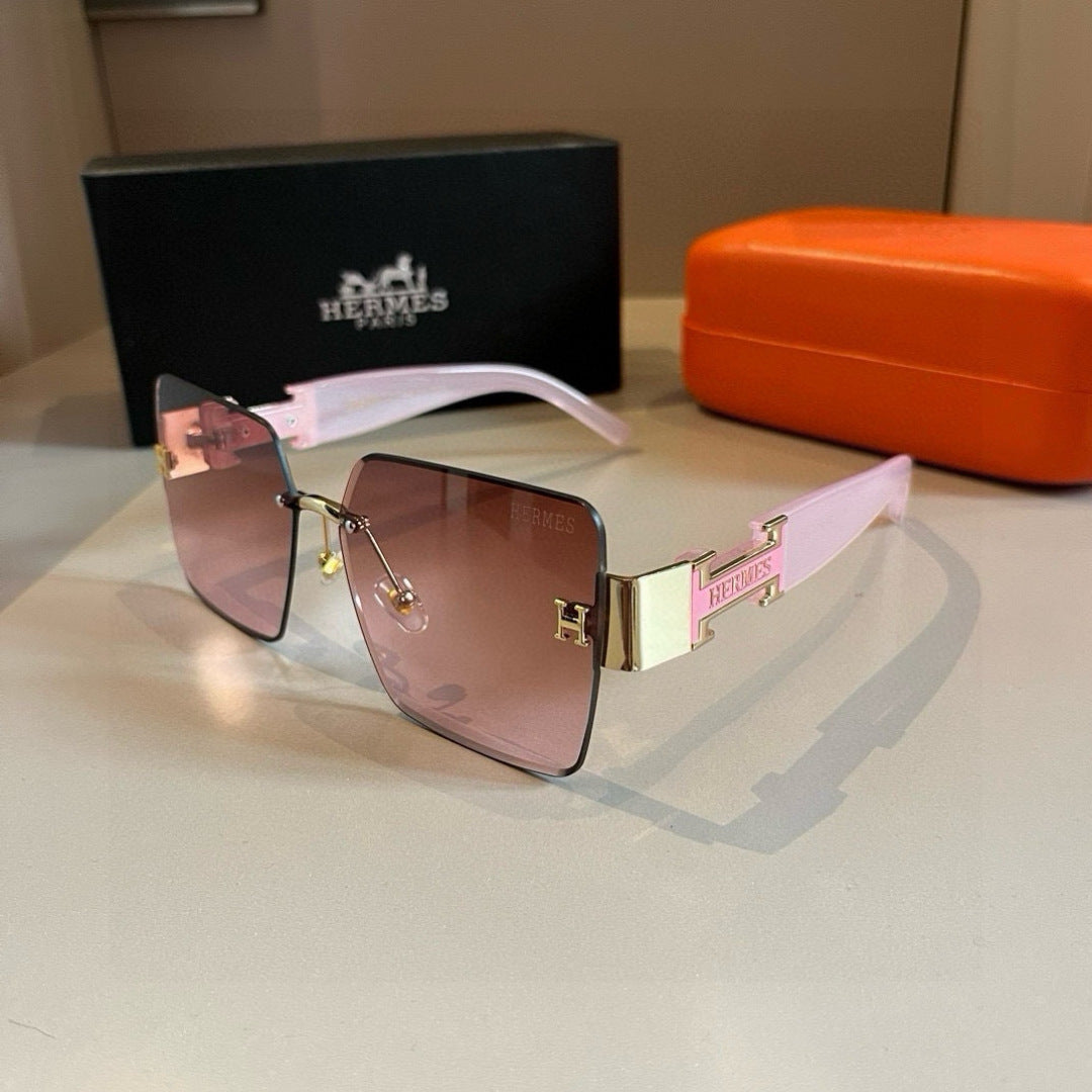 Hermès Oversized Red Lens Sunglasses for Women - detail image 3