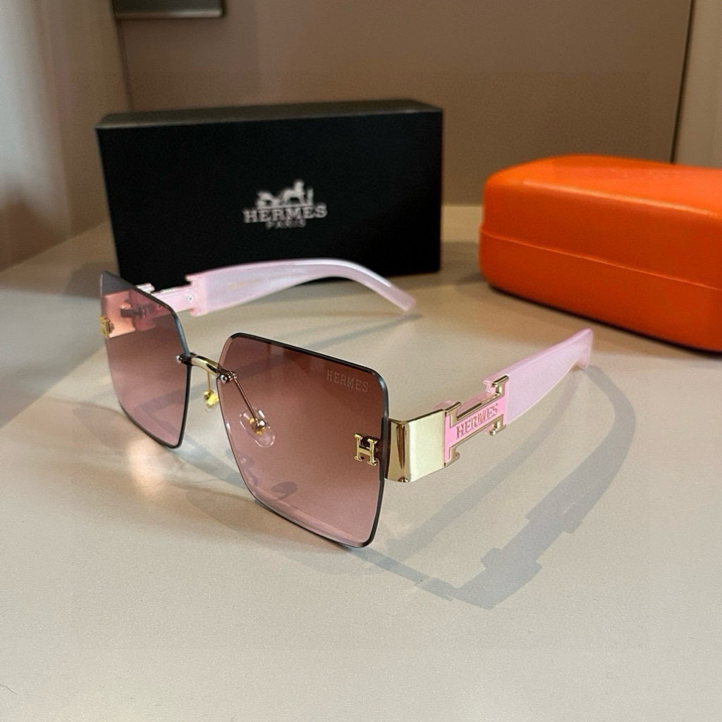Hermès Oversized Red Lens Sunglasses for Women - detail image 6