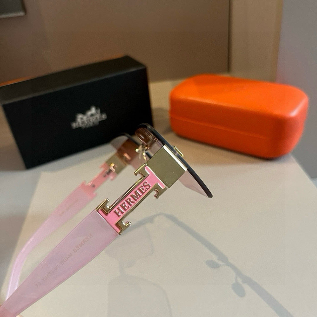Hermès Oversized Red Lens Sunglasses for Women - detail image 2