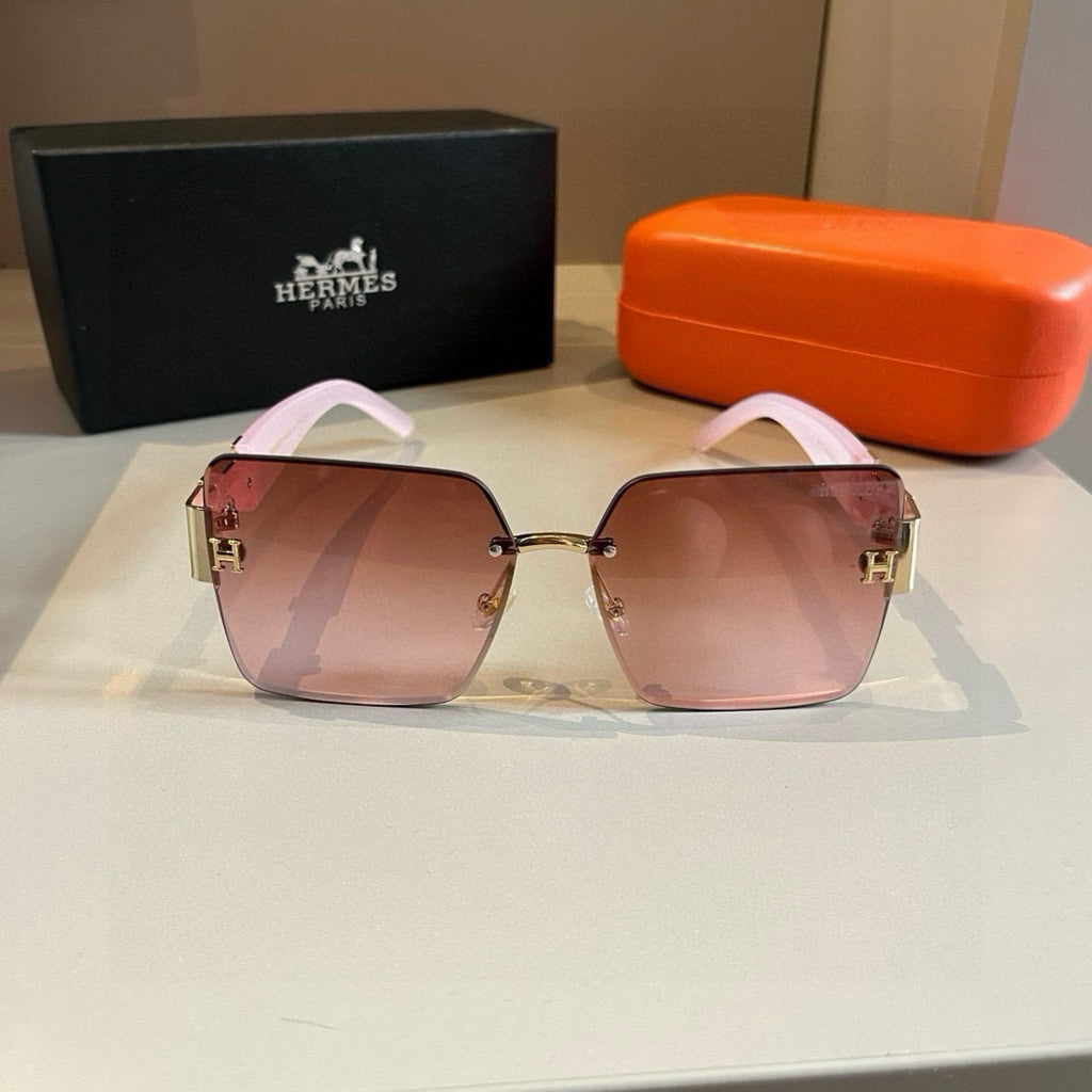 Hermès Oversized Red Lens Sunglasses for Women - detail image 4