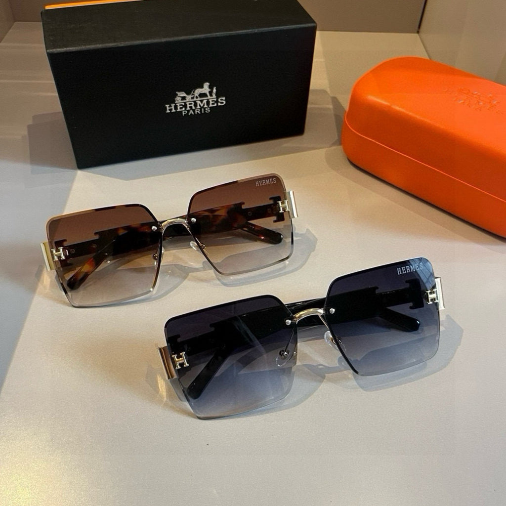 Hermès Oversized Gold Lens Sunglasses for Women - detail image 10