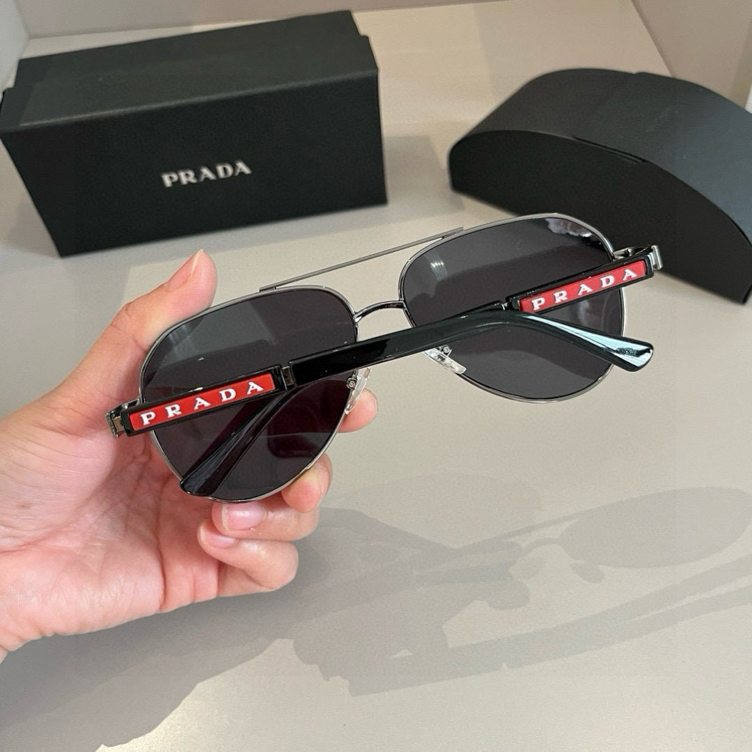 Prada Polarized Fashion Silver Lens Sunglasses for Men - 372101 - detail image 7