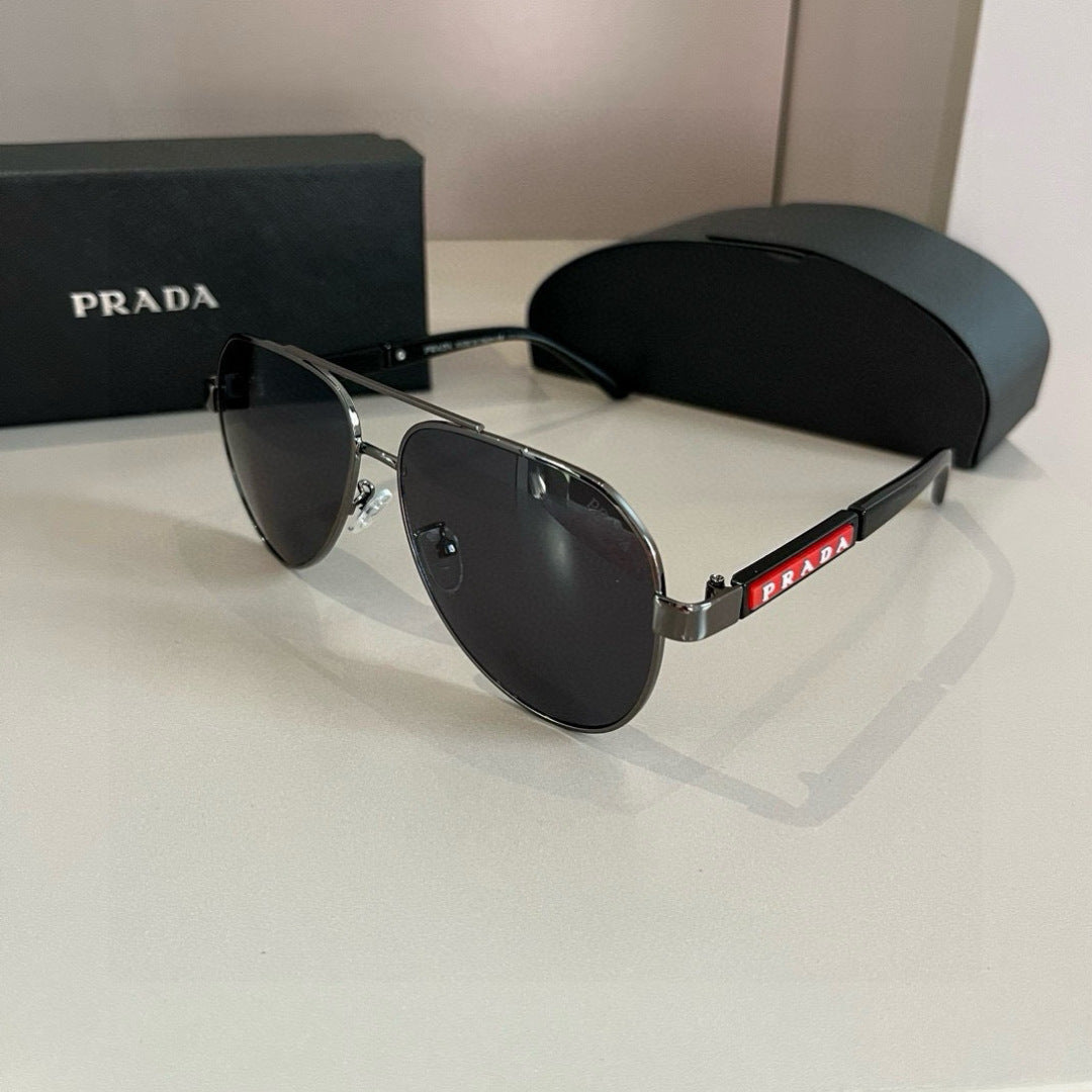 Prada Polarized Fashion Silver Lens Sunglasses for Men - 372101 - detail image 3