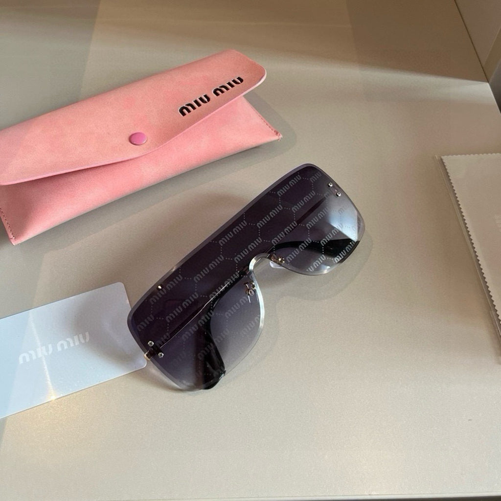 Miu Miu Lightweight Rimless Silver Lens Sunglasses for Women - 449751 - detail image 8